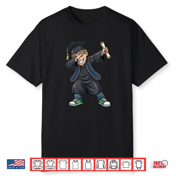 Dabbing Boy Graduation Class Of 2026 Funny Graduate Senior Shirt
