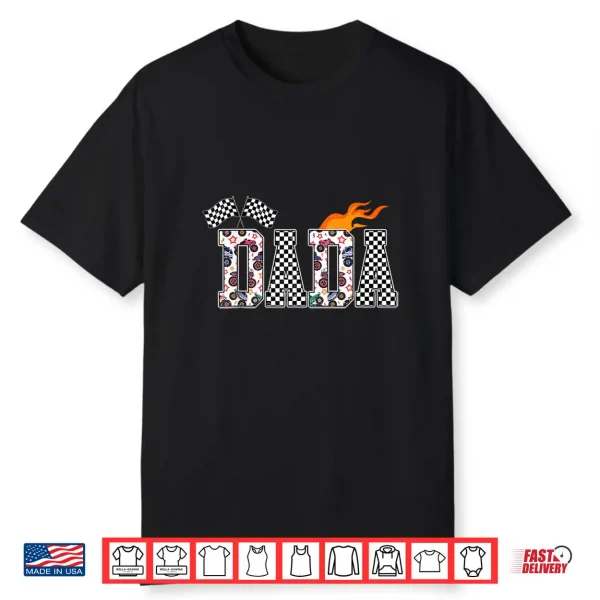 Dada Dad Pit Crew Racing Car Birthday Family Matching Men Shirt