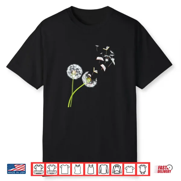 Dandelion Book Lover Gift Idea Bibliophile Reading Shirt