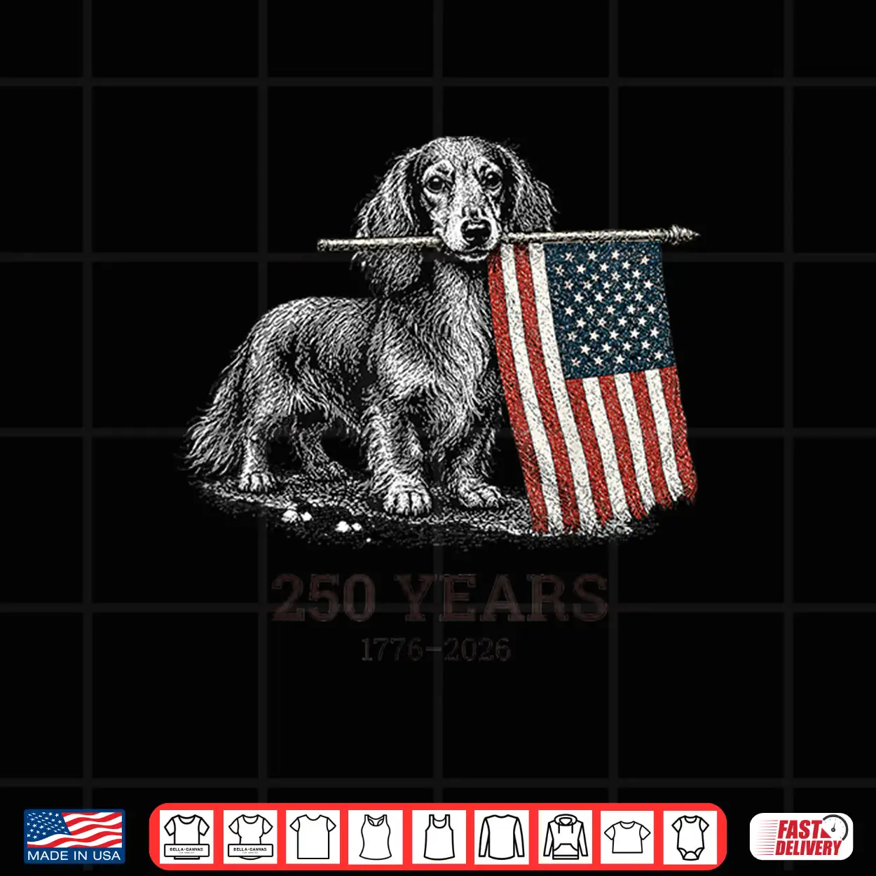 1776 2006 250 Years Usa Flag Dog Shirt 1776 2006 250 Years Usa Flag Dog Shirt