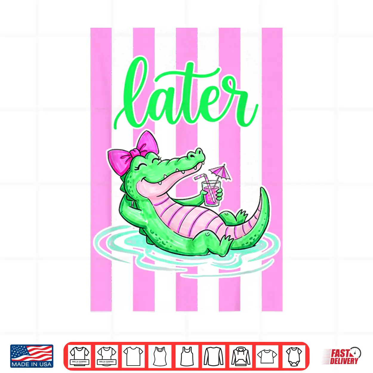 (2 Sides) Later Gator After While Crocodile Funny Alligator Shirt (2 Sides) Later Gator After While Crocodile Funny Alligator Shirt