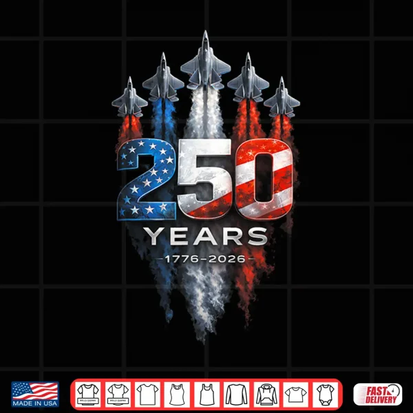 Design 250th Anniversary USA Patriotic 250 Years American 4th July Shirt