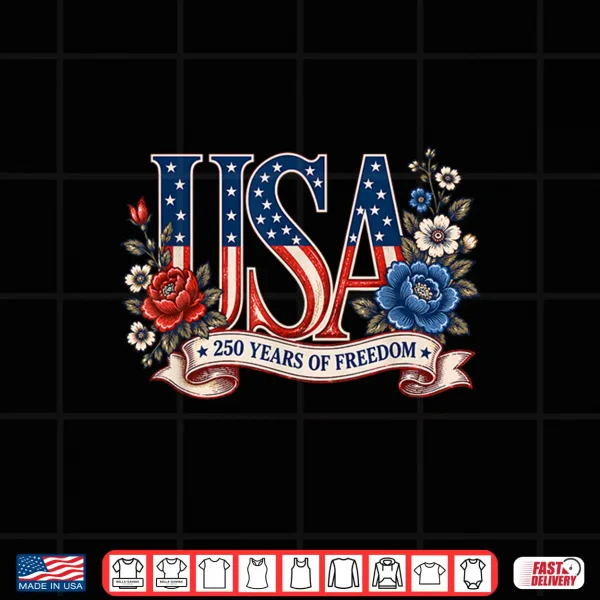 Design 250th Anniversary USA Shirt Women Patriotic 4th of July Shirt