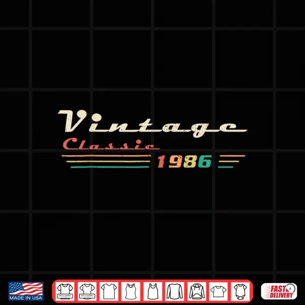 Design 40 Year Old Gift Classic 1986 Limited Edition 40th Birthday Shirt