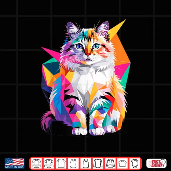 Design Abstract Art Ragdoll Cat Ragdolls Puppy Cats Shirt