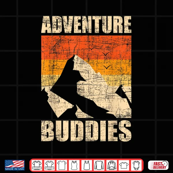 Design Adventure Buddies Traveler Buddy Backpacking Camping Hiker Shirt