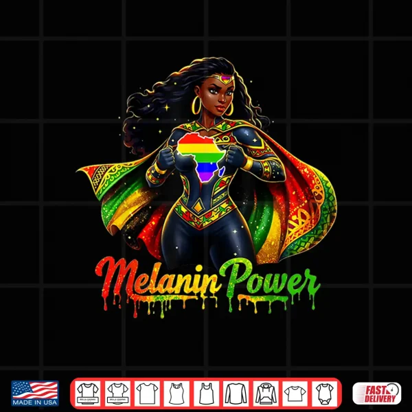 African Pride Strong Melanin Queen Black Woman Shirt 4 Design African Pride Strong Melanin Queen Black Woman Shirt