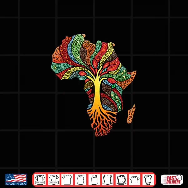 African Roots Art For Men Women Afrocentric African Map Shirt 4 Design African Roots Art For Men Women Afrocentric African Map Shirt