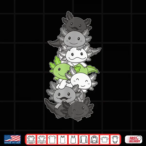 Design Agender Flag Pride Month Lgbtq Agender Axolotl Shirt