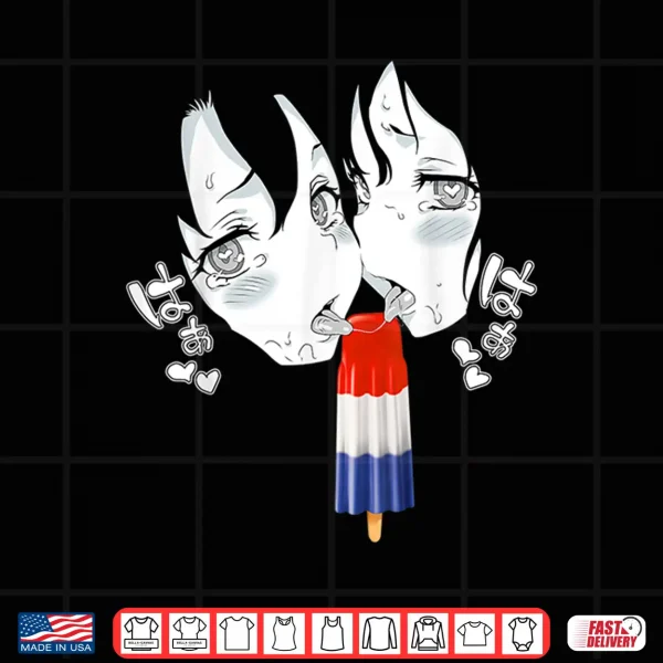 Design Ahegao Face Tee Anime Manga Hentai Popsicle Apparel Shirt