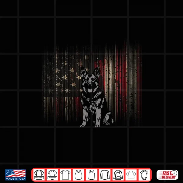 Design American Flag German Shepherd Dog Shirt