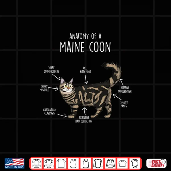 Design Anatomy of a Maine Coon Cat Shirt