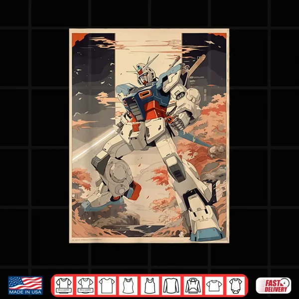 Design Anime Japanese robot giant mecha anime robot action figure Shirt