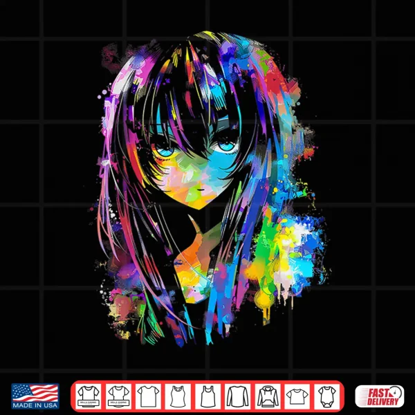 Design Anime Manga Graphic Colorful Art Anime Shirt