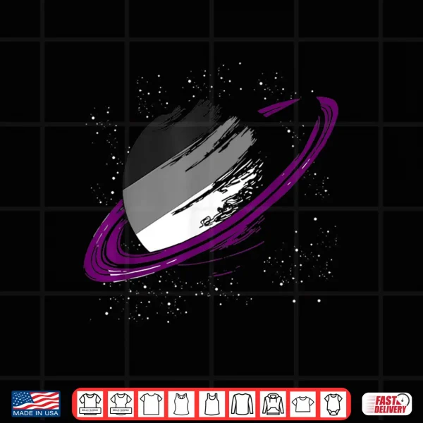 Design Asexual Ace Pride Month Saturn Queer LGBTQ Asexual Shirt