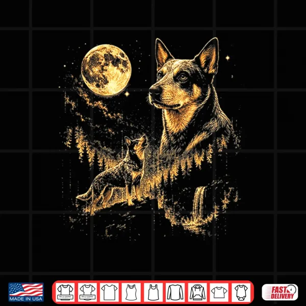 Australian Cattle Howling To The Moon Meme Animal Graphic Shirt 4 Design Australian Cattle Howling to The Moon Meme Animal Graphic Shirt
