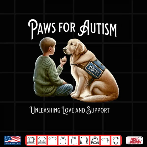 Design Autism Awareness Golden Retriever Autistic Support Autism Shirt