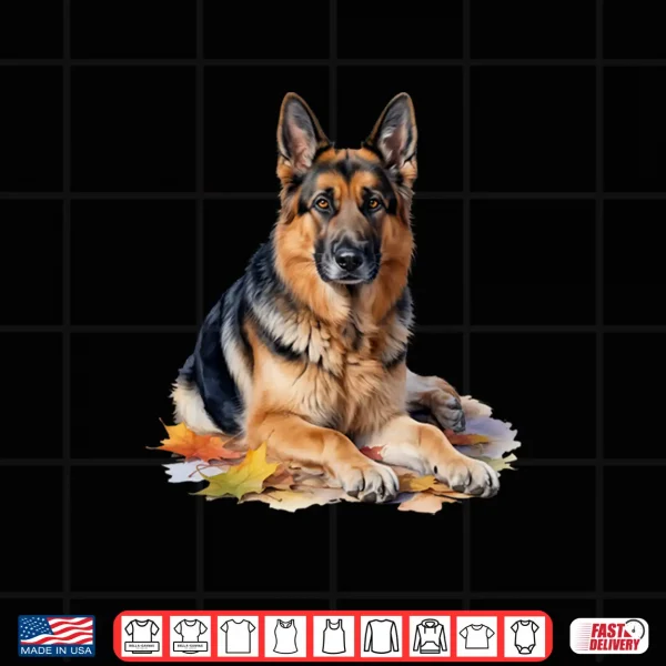 Design Autumn German Shepherd Lovers Fall Dog Shirt