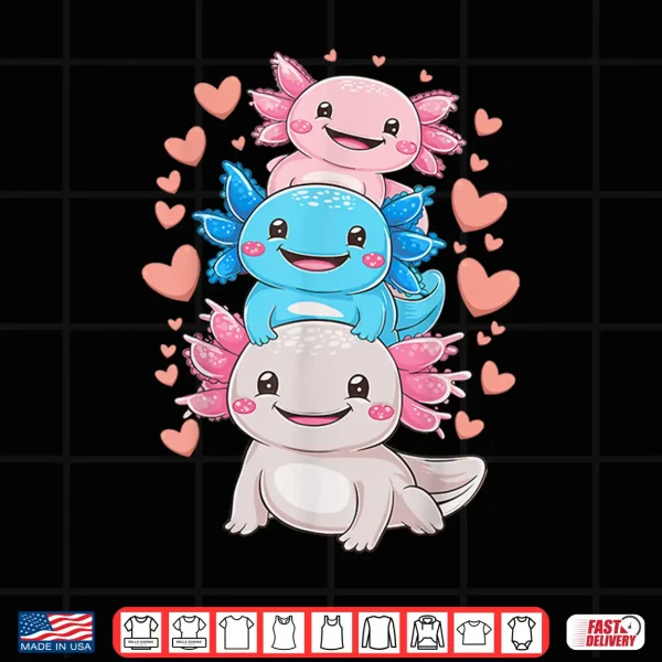 Design Axolotl Kawaii Anime cute Axolotls Shirt
