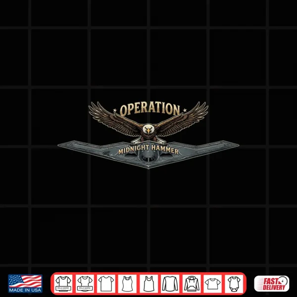Design B2 Aircraft Stealth Bomber Operation Midnight Hammer Shirt