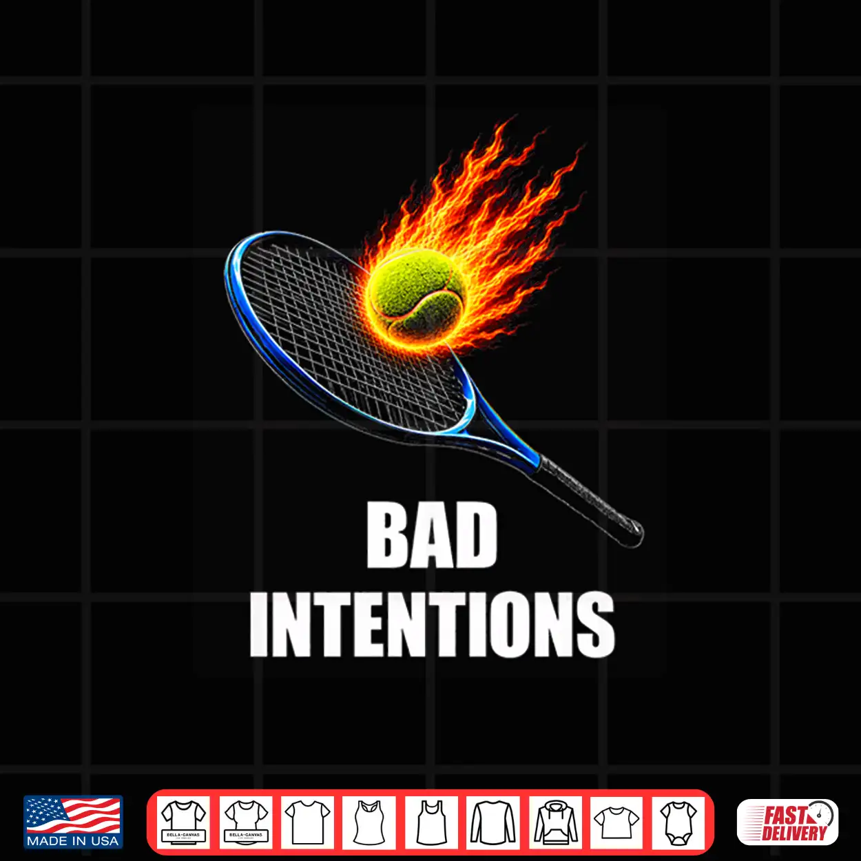 Bad Intentions Funny Tennis Player Shirt Bad Intentions Funny Tennis Player Shirt