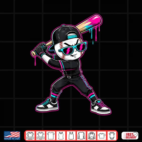 Design Baseball Drip for Boys Ice Cream Baseball Shirt
