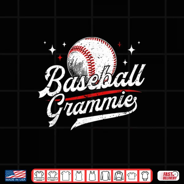 Design Baseball Grammie Of A Baseball Player Grammie Shirt