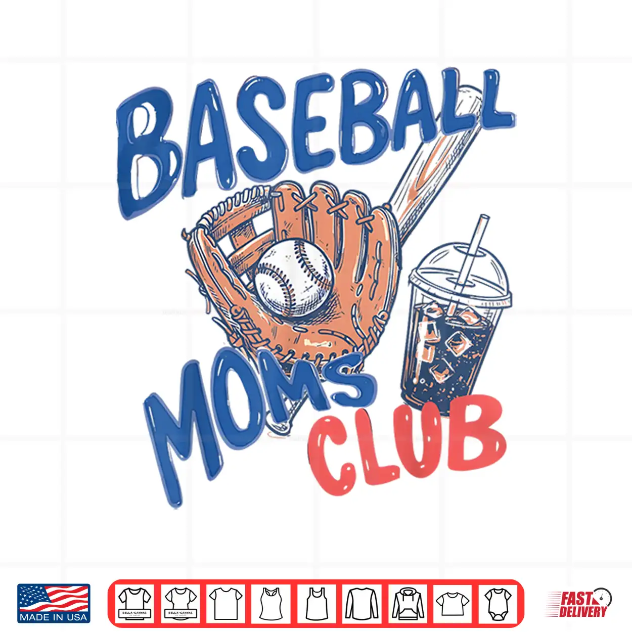 Baseball Moms Club Iced Coffee & Glove Sports Mother’S Day Shirt Baseball Moms Club Iced Coffee & Glove Sports Mother’S Day Shirt