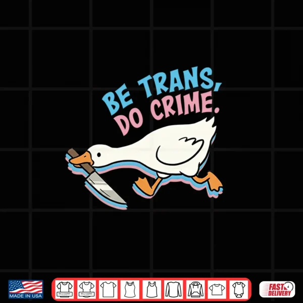 Design Be Trans Do Crime Transgender Silly Goose LGBTQ Pride Month Shirt