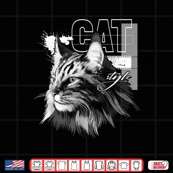 Design Beautiful Maine Coon Cat Professional Minimalist Modern Graphic Shirt