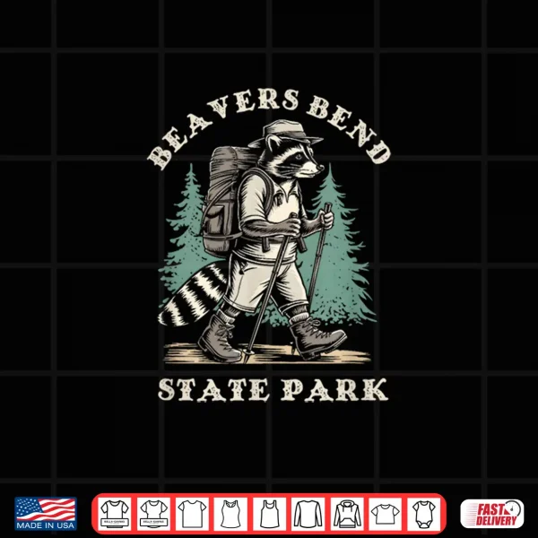 Design Beavers Bend State Park Oklahoma Hiking Trail Raccoon Shirt