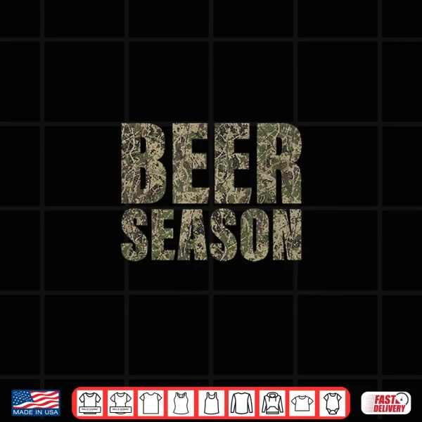 Design Beer Season 2 Camo Funny Deer Hunter Hunting Shirt