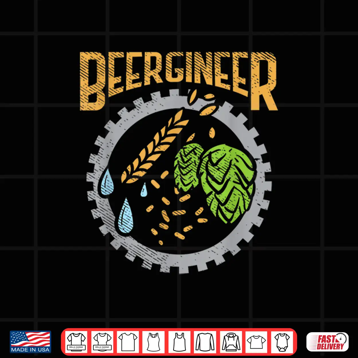 Beergineer Craft Beer Hops Homebrew Beer Brewing Shirt Beergineer Craft Beer Hops Homebrew Beer Brewing Shirt