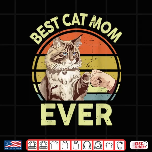Design Best Cat Mom Ever Maine Coon Cat Mom Shirts for Women Mama Shirt