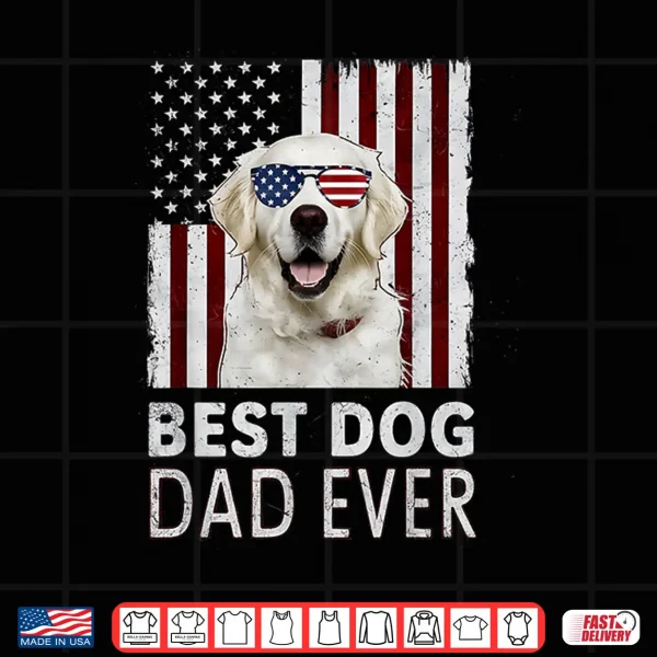 Design Best Dog Ever White English Cream Golden Retriever USA Shirt