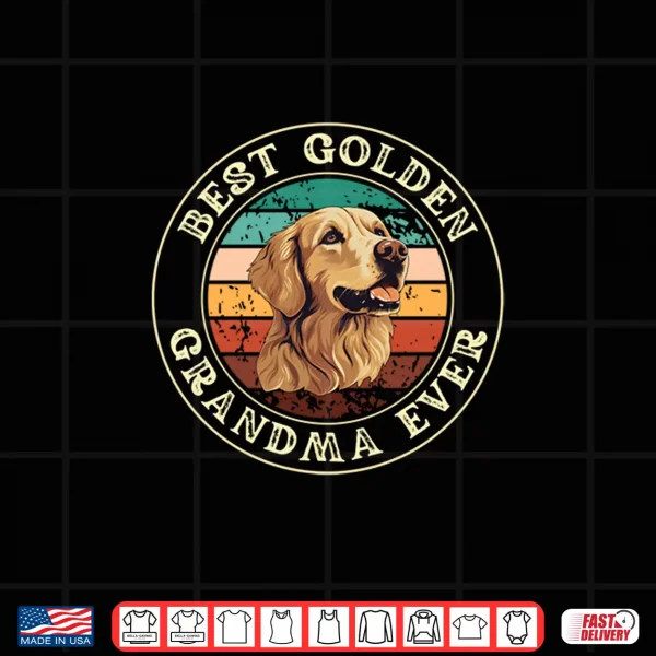 Design Best Golden Retriever Grandma For Women Gift Idea Funny Dog Shirt