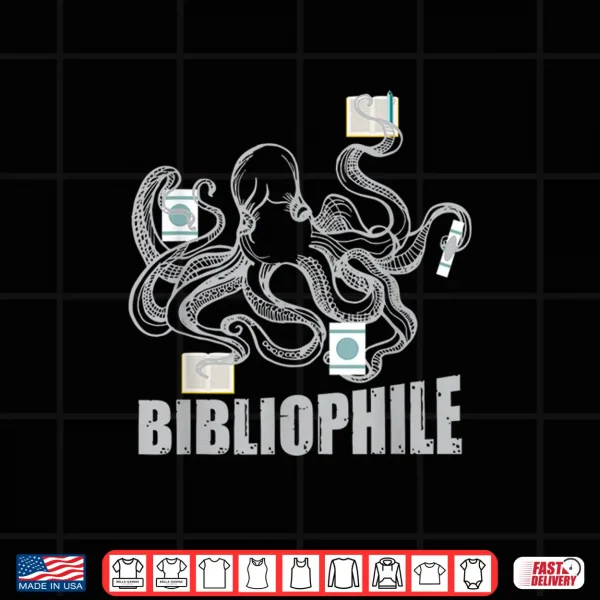 Design Bibliophile Octopus Bookworm Writer Author Shirt