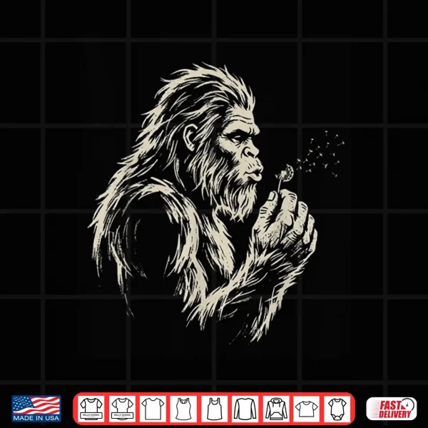 Design Bigfoot Blowing Dandelion Shirt