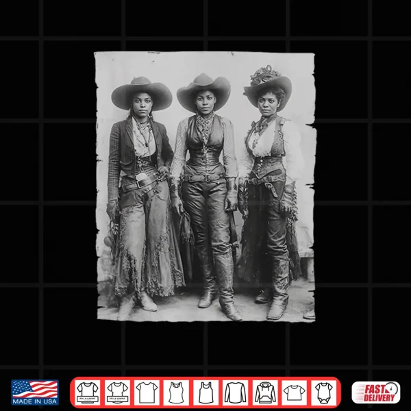Design Black African American Cowgirl Western Country Texas Rodeo Shirt
