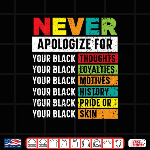 Design Black And Proud Black History Month Afrocentric Black Pride Shirt