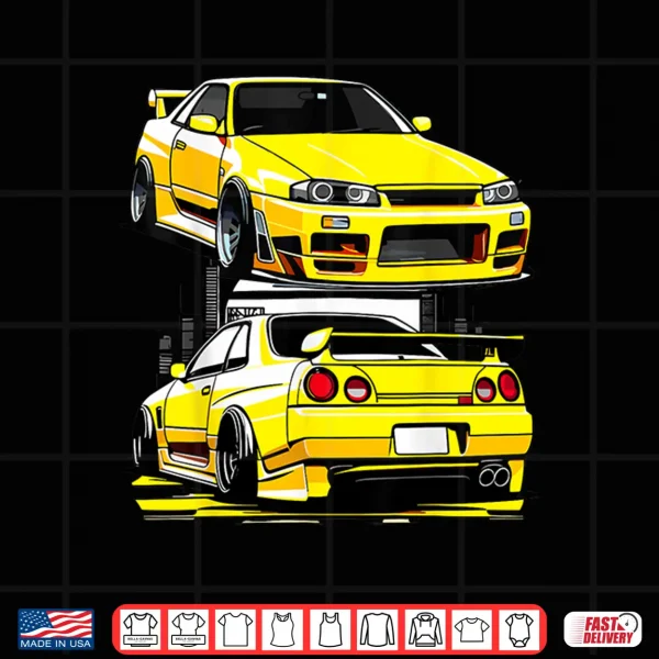 Black Gt R 32 Jdm Skyline Tuner Racing Stance Car Drift Shirt 4 Design Black GT R 32 JDM Skyline Tuner Racing Stance Car Drift Shirt