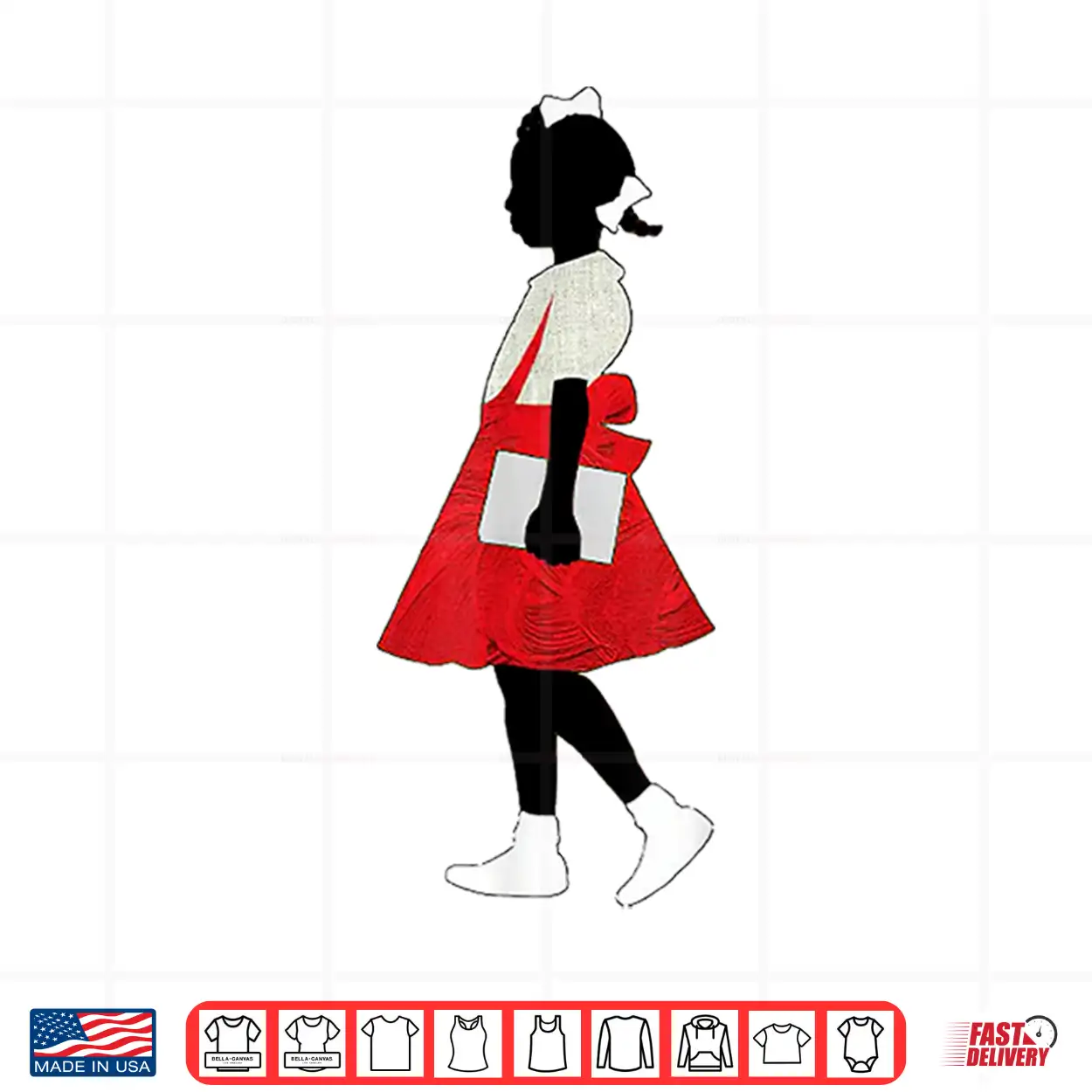 Black Girl In Red Dress Art Juneteenth African American Shirt Black Girl In Red Dress Art Juneteenth African American Shirt