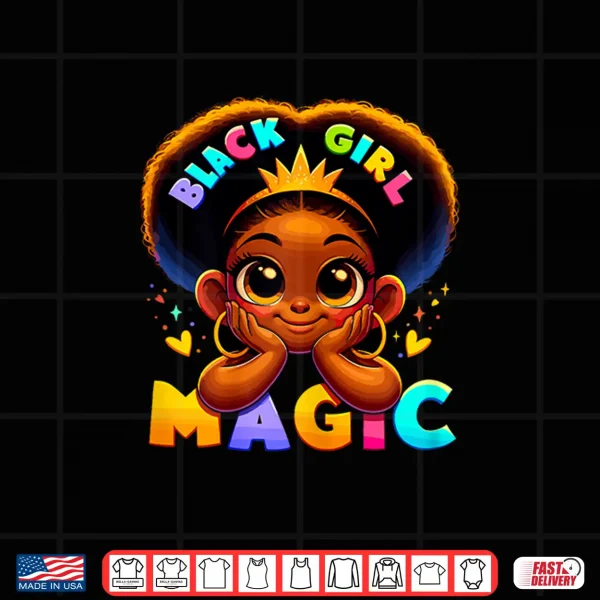 Design Black Girl Magic Melanin Poppin Toddler Juneteenth Shirt