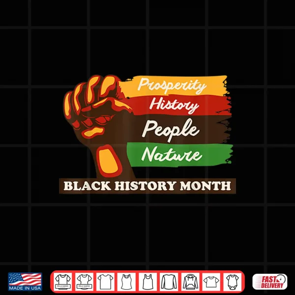 Design Black History Month African American Pride Fist Men Women Shirt