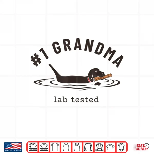 Design Black Lab 1 Grandma Labrador Retriever Owner Mothers Day Shirt