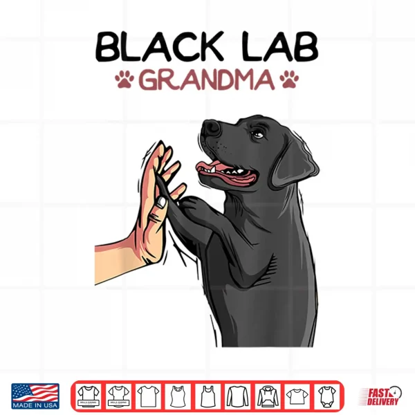 Design Black Lab Grandma Labrador Retriever Women Shirt