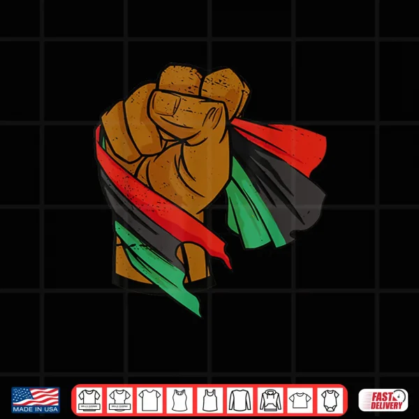 Design Black Liberation Flag Juneteenth Pan African UNIA Flag Shirt