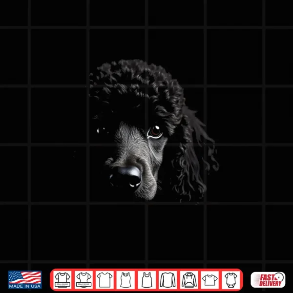 Design Black Poodle Dog Poodle Face Shirt