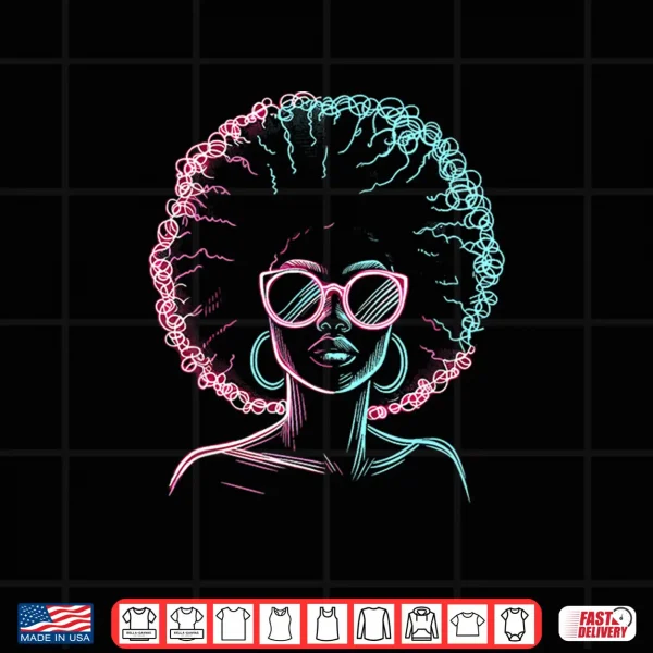 Design Black Queen Afro Women Dripping Juneteenth Shirt