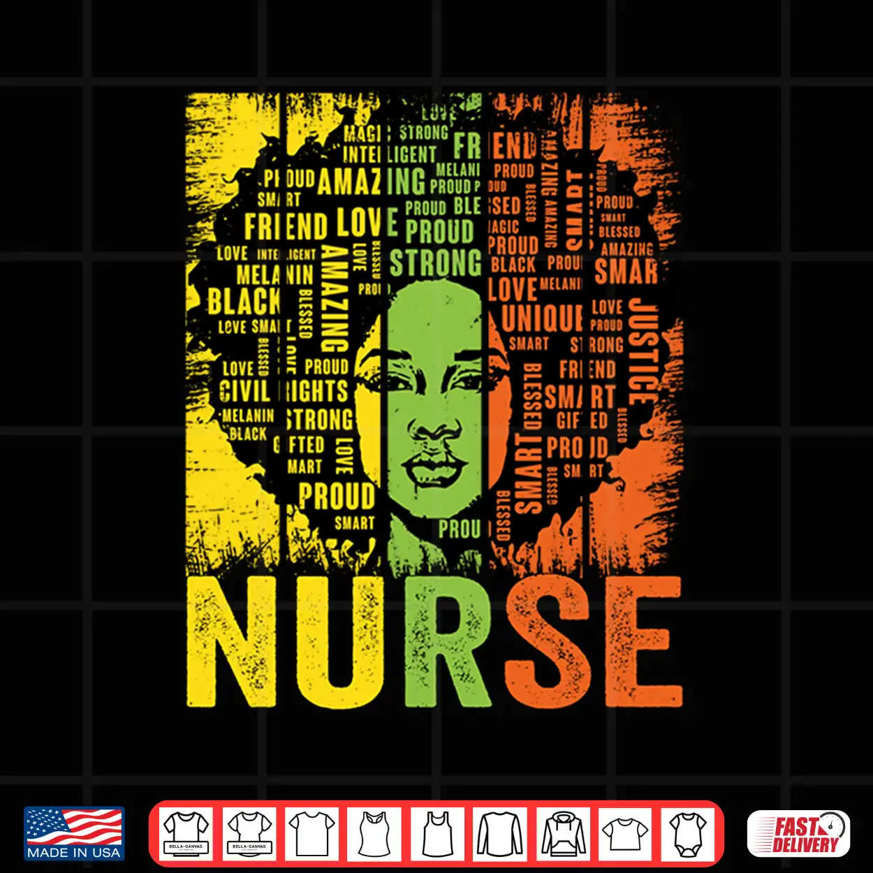 Black Woman Nurse Afro Melanin Vintage Black History Month Shirt Black Woman Nurse Afro Melanin Vintage Black History Month Shirt
